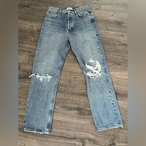 AGOLDE 90s Pinched Distressed Straight Leg Jeans Women’s Size 27 (Fits 27x28.5)